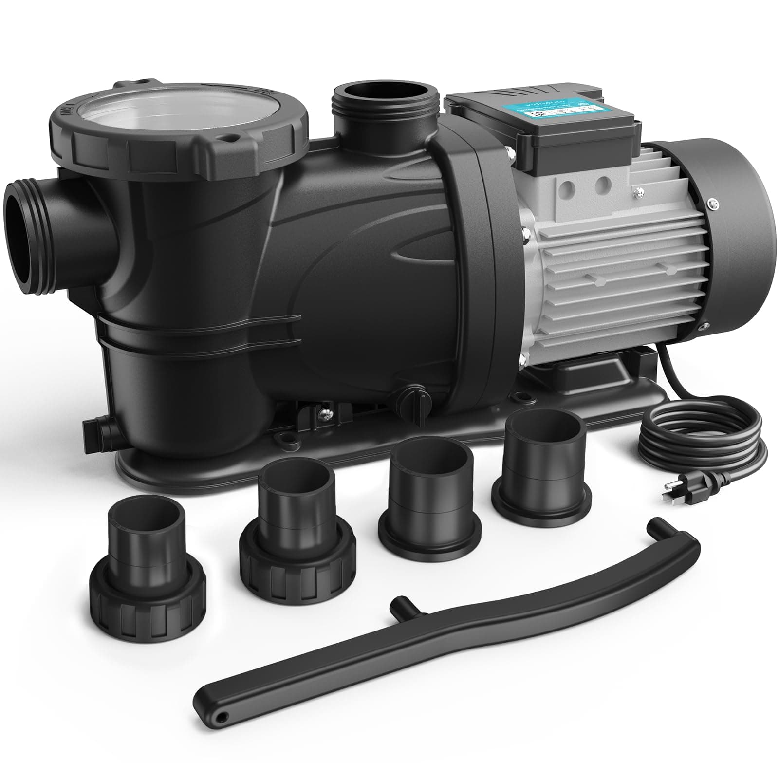 In/Above Ground Pool Pump, Self Primming High Flow (Single Speed, 1.5HP, 7350 GPH, 115V)