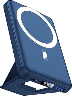 AOGUERBE Magnetic Power Bank, 10000mAh Foldable Wireless Portable Charger with USB-C Cable LED Display, for Mag-Safe Battery Pack 22.5W PD Fast Charging for iPhone 16/15/14/13/12 Pro/Pro Max/Plus/MiniGlobal Recycled StandardGlobal Recycled StandardGlobal Recycled Standard