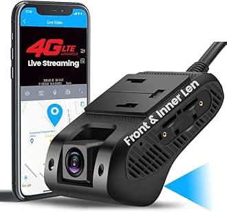 Live Video & 24H Remote Monitor, Jimi JC400P 4G & WiFi Dual Dash Cam Front and Inside Cam for Cars 1080P Car Camera Driving Recorder| GPS Track| G-Sensor | Loop Records | Behavior Analysis (LNCOONAPP)