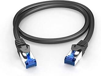 KabelDirekt – Network Cable – Transfers 10Gbps & fibre optic internet speed – Ethernet & LAN Cable – 5x 0.5m, Available in 0.25-30m – For Gigabit networks, routers/modems, RJ45 (black/silver)
