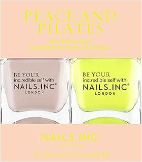 Nails IncBe Your Inc.redible Self Peace And Pilates Nail Polish Duo, Neon, No Chip, Long Lasting, Quick Dry, Air Dry, Professional Manicures & Pedicures, Fingernails & Toenails, 2 Piece Set