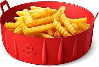 WAVELU Air Fryer Silicone Pot Liner | Extra Strong | Food Safe Air fryers Accessories | Replacement of Flammable Parchment Paper Liners | No More Harsh Cleaning Basket After Using Airfryer (3-5QT)
