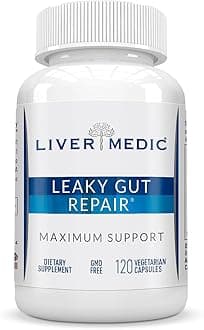 Leaky Gut Repair Natural Gut Health Supplement Glutamine Organic Slippery Elm NAG Marshmallow Root Aloe Vera MSM Quercetin Bromelain Promotes Digestive Ease, Gut Wellness 1000mg 120 Caps