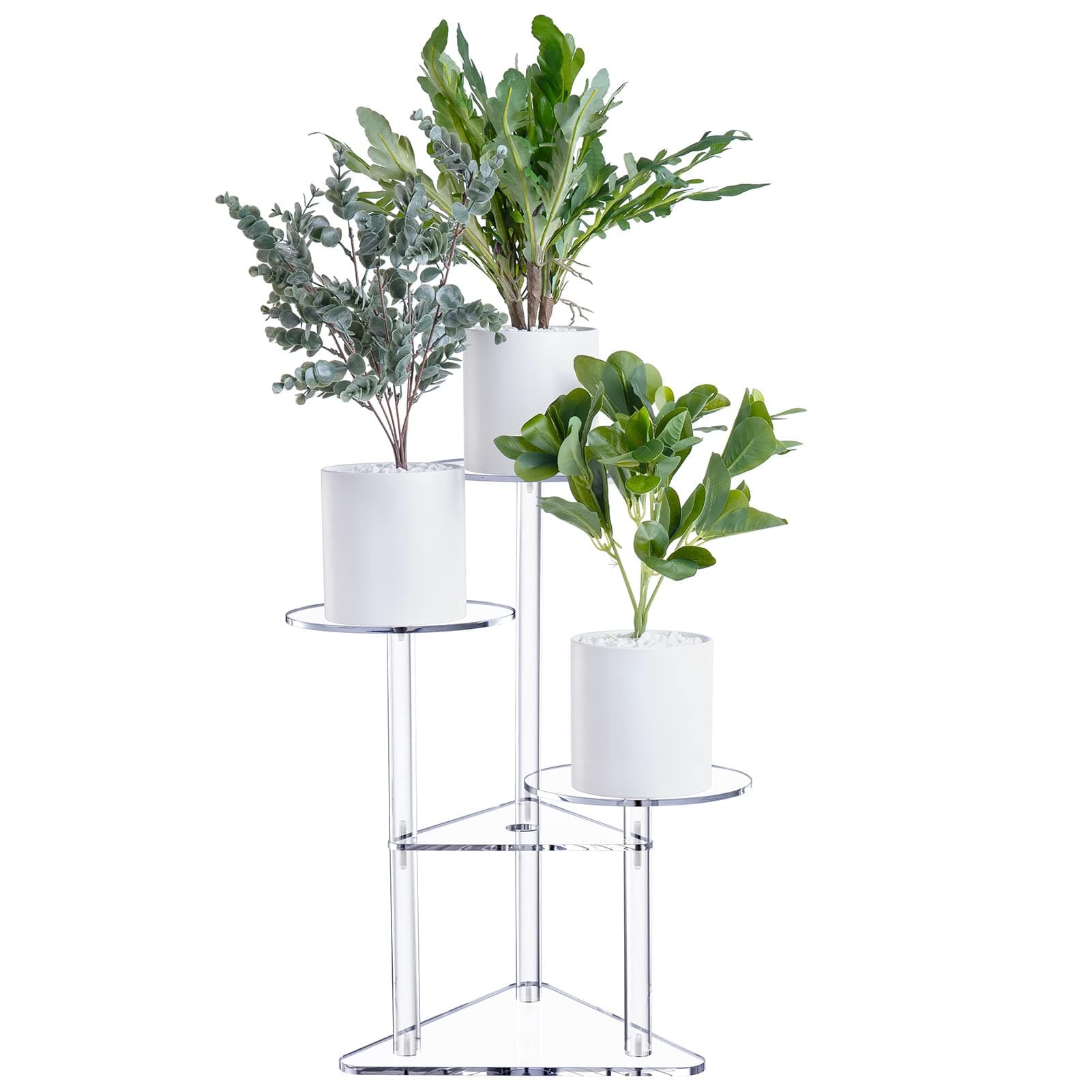 Sumerflos Acrylic Corner Plant Stand 3 Tier