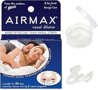Mackâ€™s Small - Clear: Airmax Nasal Dilator For Better Sleep - Natural, Comfortable, Anti Snoring Device, Snoring Solution For Maximum Airflow And Easier Breathing (Small â€“ Clear)