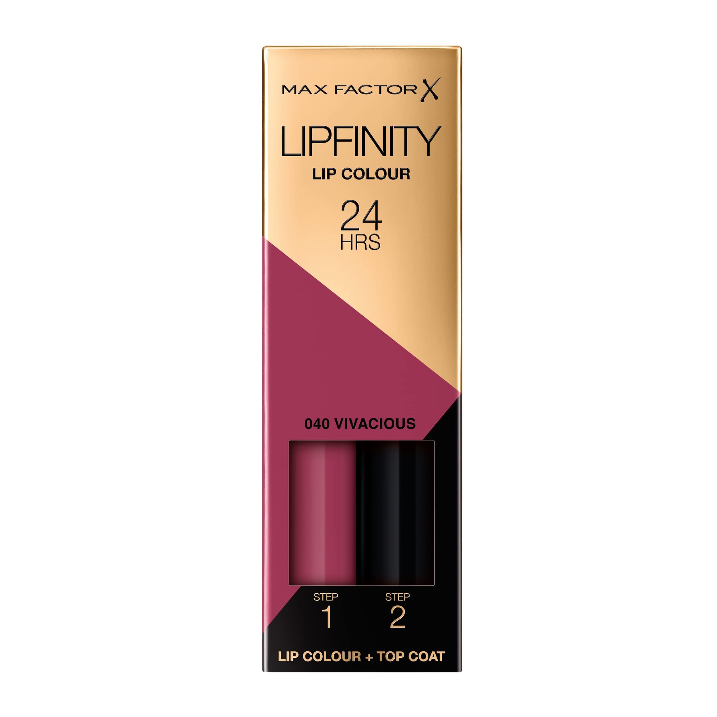 Max Factor Lipfinity Vivacious, Long-Lasting, Two Step Lipstick, Vibrant Colour, Hydrating, Lasts 24 Hrs, Matte Lip Colour With Glossy Top Coat, 4.2g