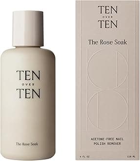 tenoverten - The Rose Soak Acetone-Free Nail Polish Remover | Clean, Natural, Non-Toxic Nail Care (4 fl oz | 118 ml)