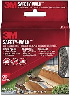 Safety-Walk™ Slip Resistant Tape 610B-R2X180, General Purpose, Indoor & Outdoor, Black, 50.8 mm x 4.57 m, 1 Roll/Pack