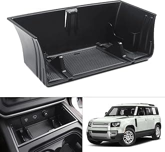 Center Console Organizer Tray for Land Rover Defender Accessories 90 110 130 2020-2025 2026, Durable ABS Middle Console Organizer Central Storage Box with Non-Slip Mat