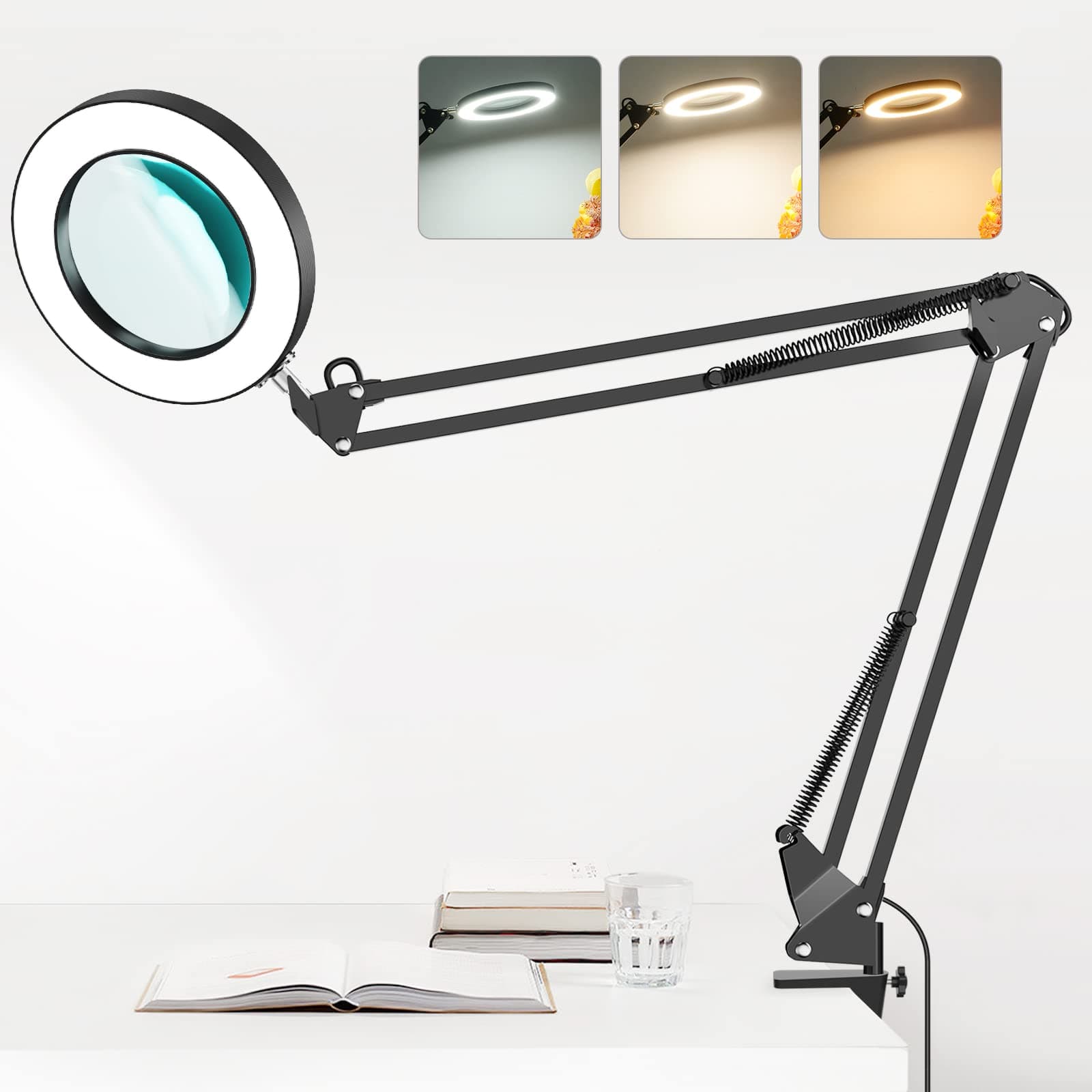 5X Magnifying Glass with Light（Black）