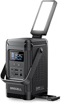 240W Portable Power Station 154Wh/48000mAh, 100W USB-C PD(Dual Way) LiFePO4 Battery Power Bank Station, 7 ports Solar Generator with LED and Stand for Camping, Home, Travel(Wall Charger Not Included)