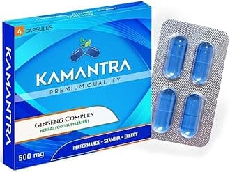 Mantra to Enhance Your Performance - Extra Strength Performance Enhancing Pills, Stamina Endurance Booster Blue Supplement Pills for Men - 4 Ginseng Capsules