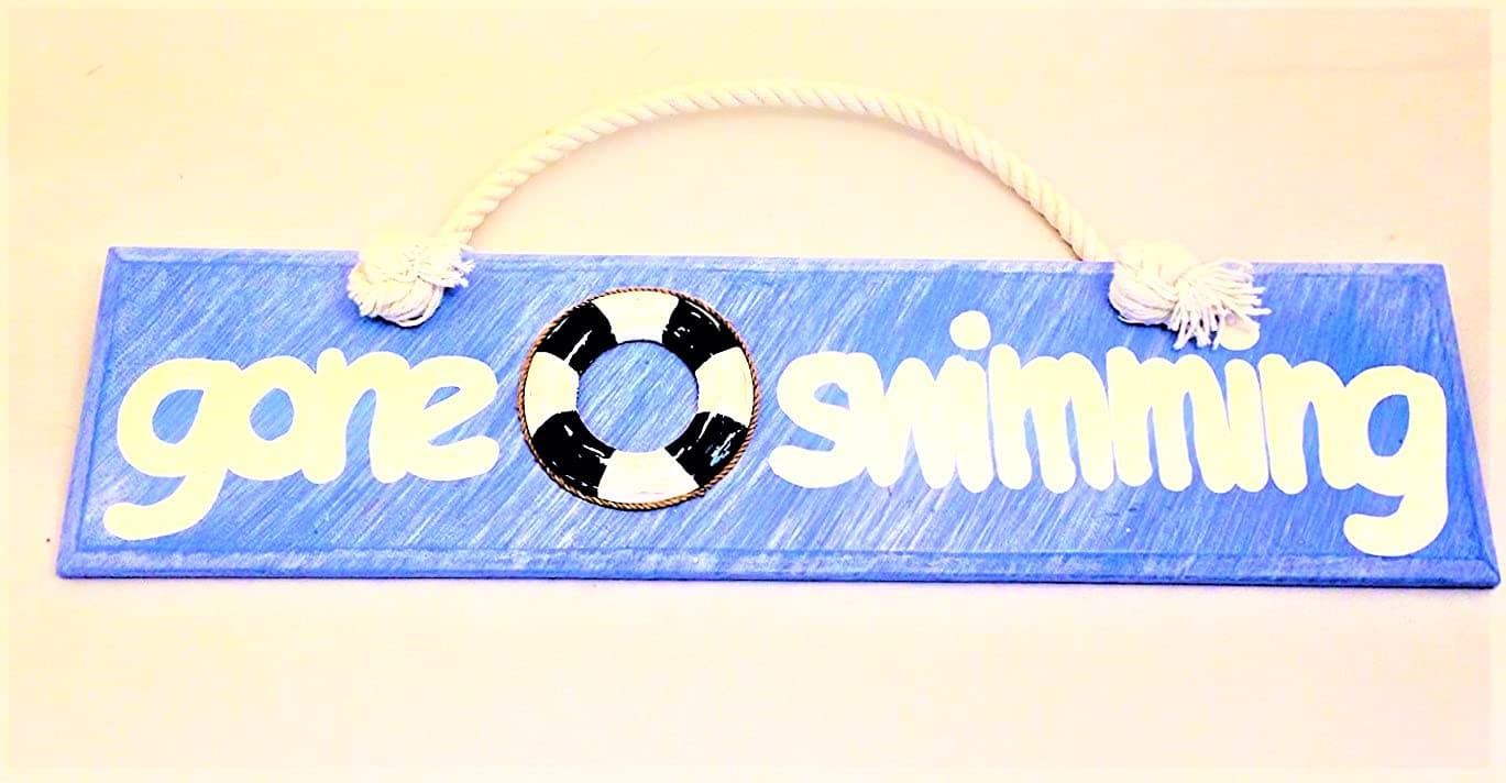 Quay TradersGone Swimming Sign