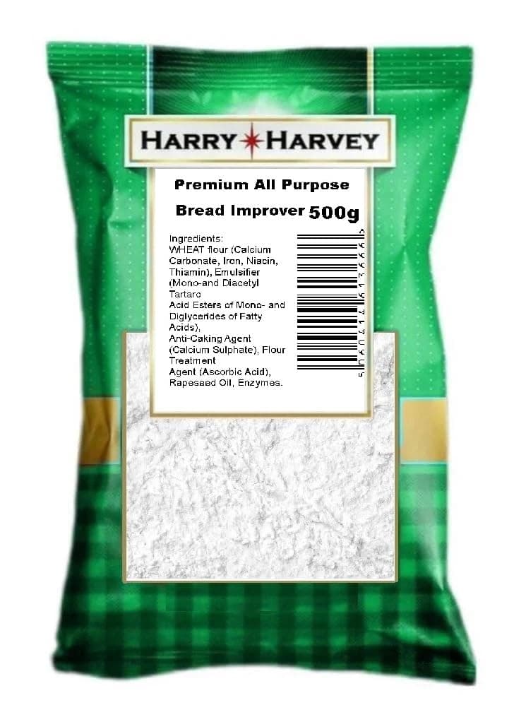 Harry Harvey Premium All Purpose Bread Improver 500g, Dough and bread conditioner, enhancer for home baking and professional use