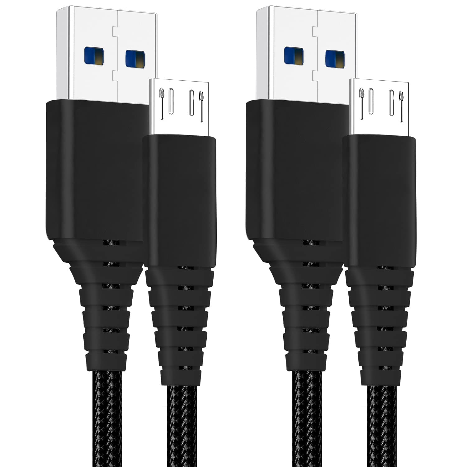PS4 Controller Charger Cable,Playstaion 4 Charging Cord 10ft 2Pack for Sony Playstaion 4,PS4 Slim/Pro,Dualshock 4,Xbox One/One X,Micro USB High Speed Data Sync Power Wire,Nylon Braided Extra Long