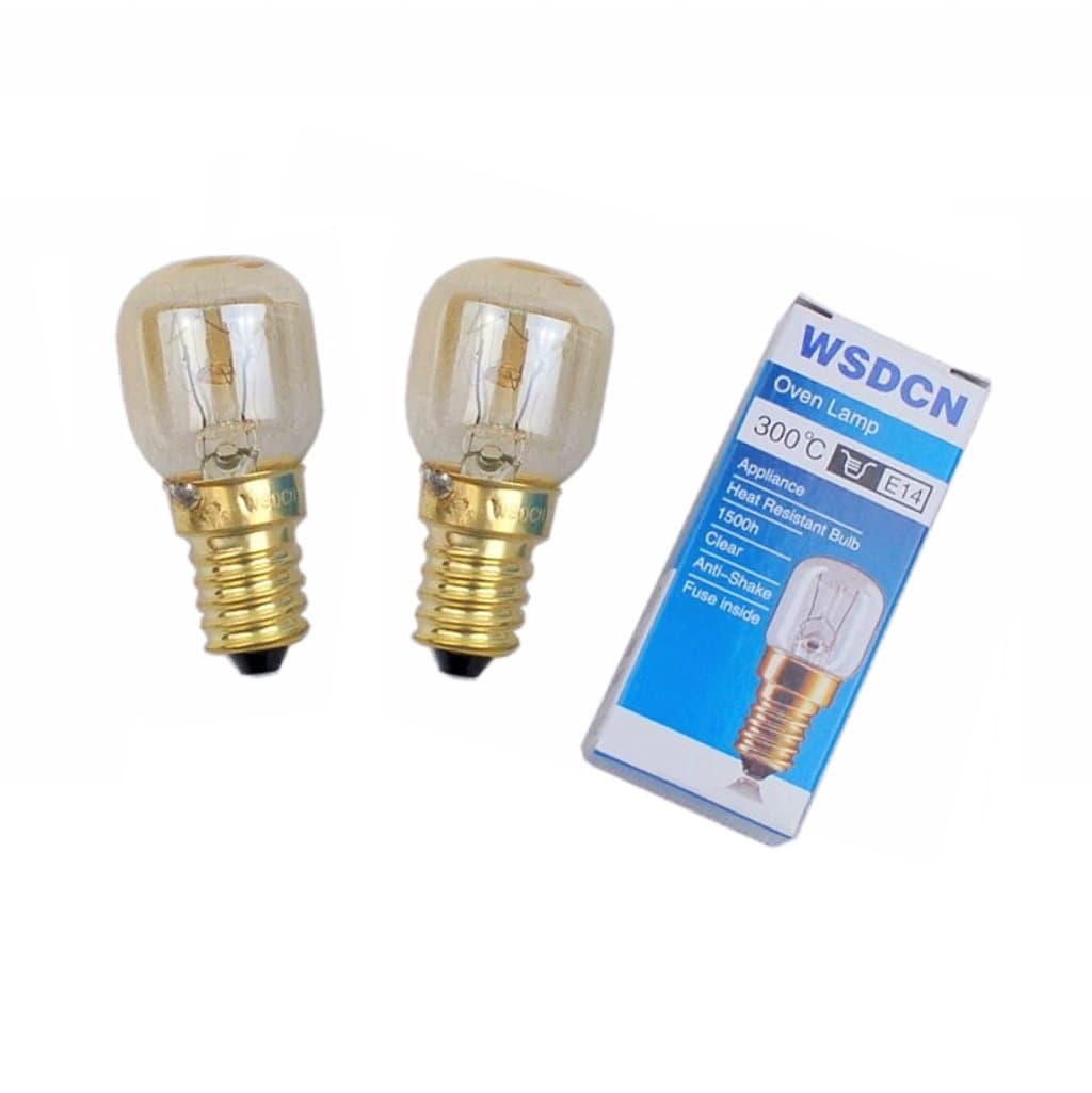 2 Pack, Fulfilled by Amazon, WSDCN E14 T25 25W 120V 120 Volt 125V 110V~130V Oven Light Bulb Heat Resistant Bulb 300'C