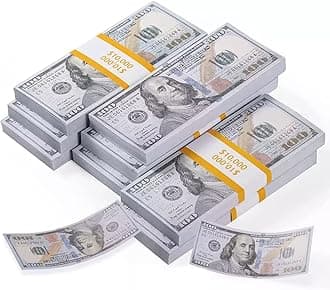 [200 Pcs] 100 Dollar Movie Prop Money, Money Bills Realistic, Fake Play For Kids Learning, Party Decorations