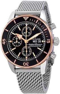 Breitling Suproean Heritage II Black Gold Chronograph 44 U13313121B1A1, multicolor (black / gold), Bracelet Type