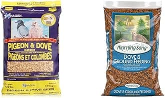 Hagen Pigeon & Dove Seed, Nutritionally Complete Bird Food, Original Version, 6 Pound & Morning Song Dove & Ground Feeding Wild Bird Food, Quail, Pigeon and Dove Food Seed Mix, 7-Pound Bag
