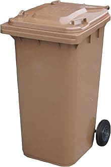 BritishBins Brown 240 ltr Wheelie Bin - Standard Size Household Wheelie Bin (For Many Councils) - Tough & Durable - For All Your Outdoor Rubbish & Recycling - EN840 Certified & Tested