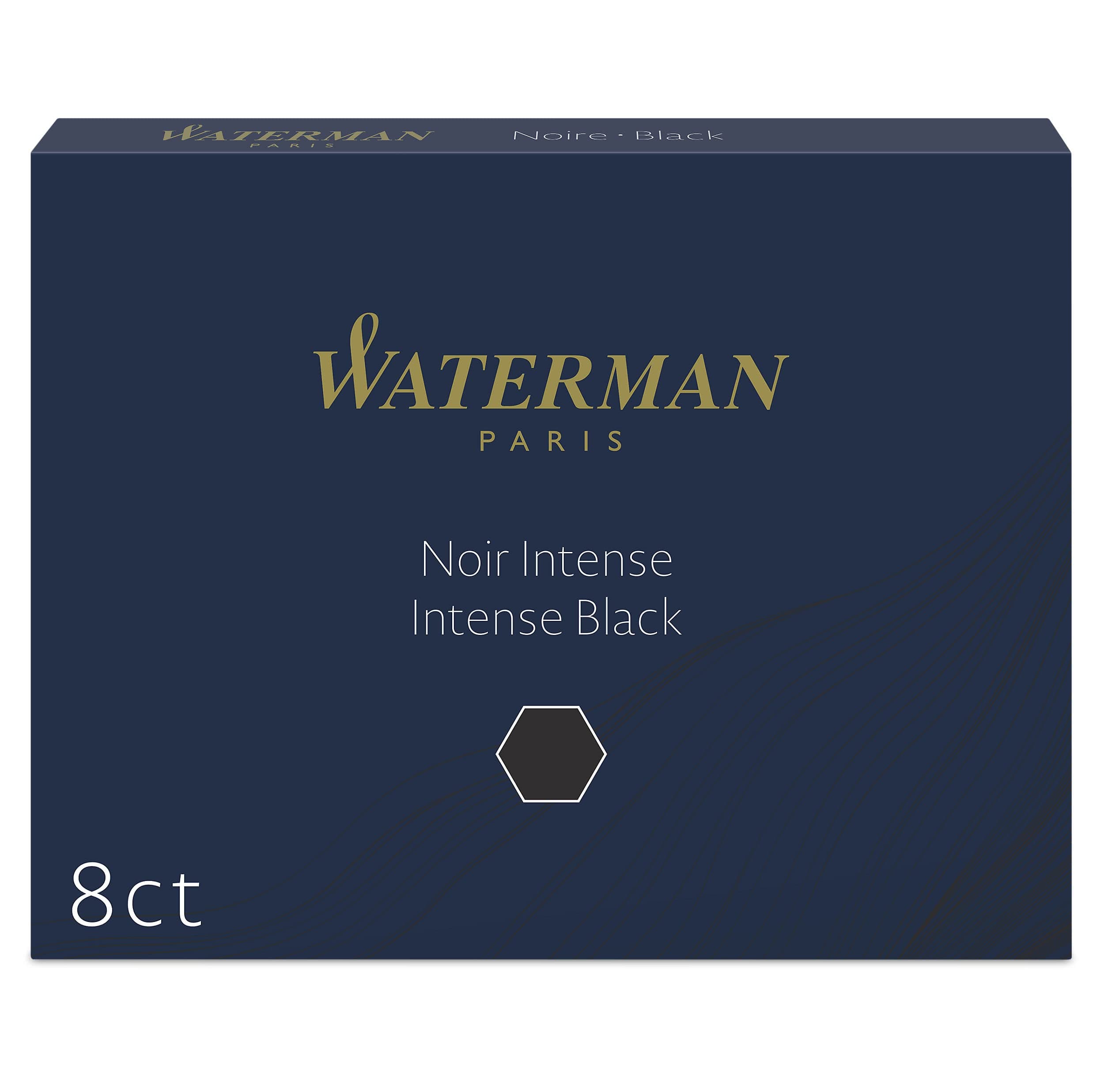 Waterman Large Standard Ink Cartridges Permanent Black