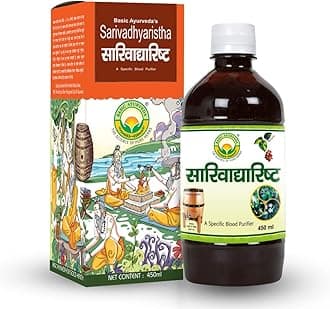 Basic Ayurveda Sarivadhyaristha Syrup – 450ml | Natural Blood Purifier for Skin & Detox | Powerful Ayurvedic Blend