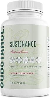 Nature's Sustenance Daily Greens, Daily Fruit and Veggies Supplement - Enhance Energy, Mental Clarity - Fruits and Vegetables Supplements - US Made, Vegan-Friendly - 30 Servings.