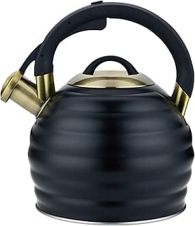 Tea Kettle for Stove Top Whistling Teapot, 3.2Q Tea Pot Stainless Steel Teakettle with Heat Proof Ergonomic Handle