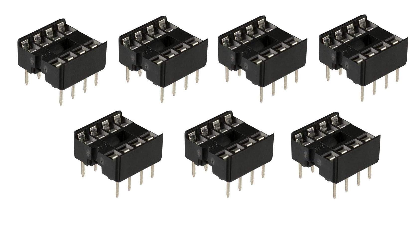 8 Pin IC Base For - DIP-8 Package - 7 Pieces Pack