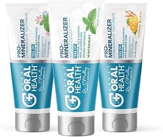 – Nano hydroxyapatite Toothpaste Fluoride-Free Dentist Formulated Remineralizing Anti Cavity Enamel Support Sensitive Teeth Toothpaste Flavor Variation 3 Pack: Citrus Blast, Peppermint Wow, Wintermint