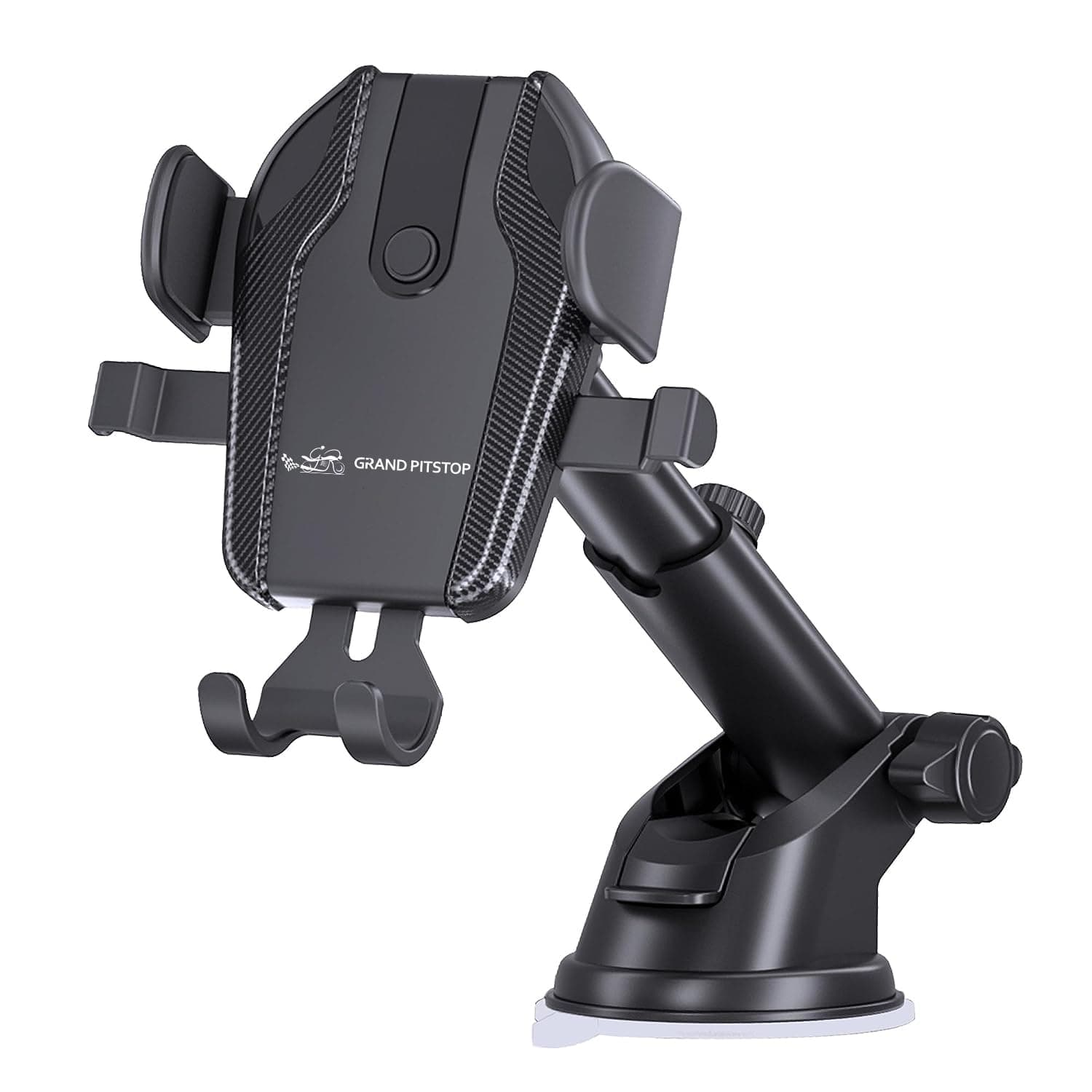 GRAND PITSTOP Cool Grip C1 Car Mobile Holder with One Click Technology, 360° Rotation, Strong Suction Cup, Compatible with 4 to 6 inch Smartphones, Wildshield and Dashboard Mobile Holder for Car