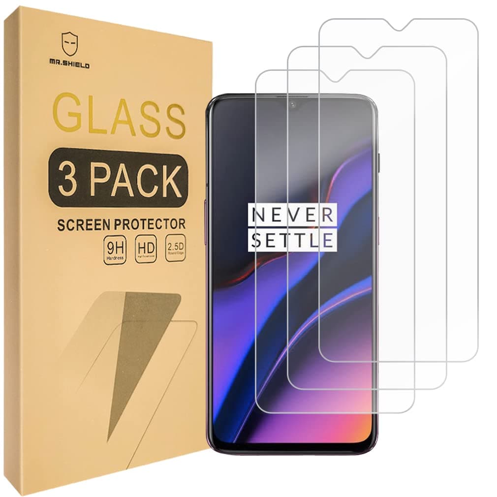 Mr.Shield [3-PACK Designed For OnePlus 7 / OnePlus Seven [Tempered Glass] Screen Protector [Japan Glass With 9H Hardness] with Lifetime Replacement