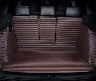 Car Trunk Mats for Toyota FJ Cruiser 2007-2016,All Weather Stripe Pu Leather Full Coverage Cargo Liners with Backrest Mat Protection Coffee