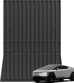 3W Truck Bed Mat for Tesla Cybertruck 2023 2024 2025, All Weather Protection Waterproof Car Bed Liner, Custom Fit TPE Pickup Rear Trunk Cargo Mat Tesla Accessories Mats, Black