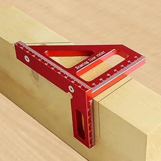 3D Multi-Angle Measuring Ruler, 45/90 Degree Aluminum Alloy Woodworking Square Protractor, Drawing Line, Miter Triangle High Precision Layout Tool for Engineer Carpenter
