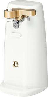 Electric Can Opener by Drew Barrymore, Stainless Steel Blade, Auto-Turn Feature (White Icing), 1