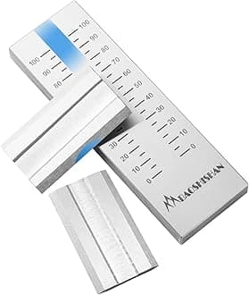 BAOSHISHAN 0-100um Grindometer Stainless Steel Fineness Gauge ISO Standard Single Groove with 2 Scrapers, Storage Case, 25μm/50μm/100μm/150μm Available (100μm, 8Hegman)