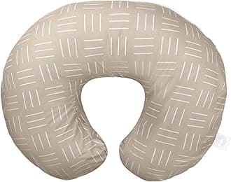 Boppy Organic Nursing Pillow and Positioner | Sand Criss Cross | Breastfeeding, Bottle Feeding, Baby Support | with Organic Cotton Cover | Awake-Time Support | Amazon Exclusive