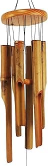 Bamboo Wind Chimes, Outdoor Wooden Wind Chime with Amazing Deep Tone for Garden, Patio, Home or Outdoor Decor