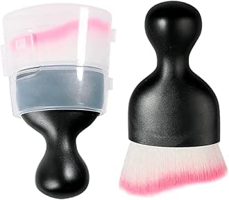 AOCISKA Car Interior Detailing Brush, Soft Bristle Dusting Brush, Car Dash Duster, Black&Pink with Cap