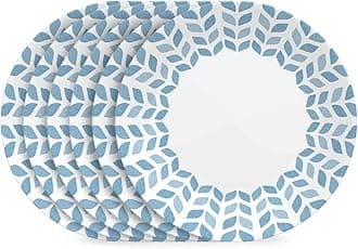 Corelle Global Collection Vitrelle 6-Piece Dinner Plate Set, Triple Layer Recycled Glass, Lightweight Eco-Friendly Round 10-1/4-Inch Plates Set, Northern Pines