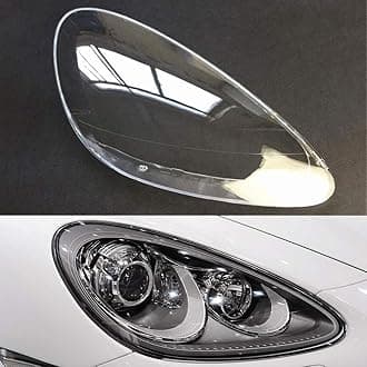 Car Headlight Cover Replacement for Porsche for Cayenne 2011 2012 2013 2014 Clear Lens Auto Shell Cover (Passenger Side)