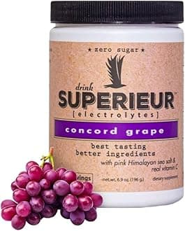 Superior Electrolyte - Concord Grape Electrolyte Powder - 6.9 Oz