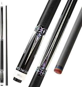 KONLLENLaser Series Carbon Fiber Pool Cue Stick Leather Wrap Professional Cues Full Carbon Technology Low Deflection 12.2mm 147cm 3/8 x 8 UniLoc Pin.
