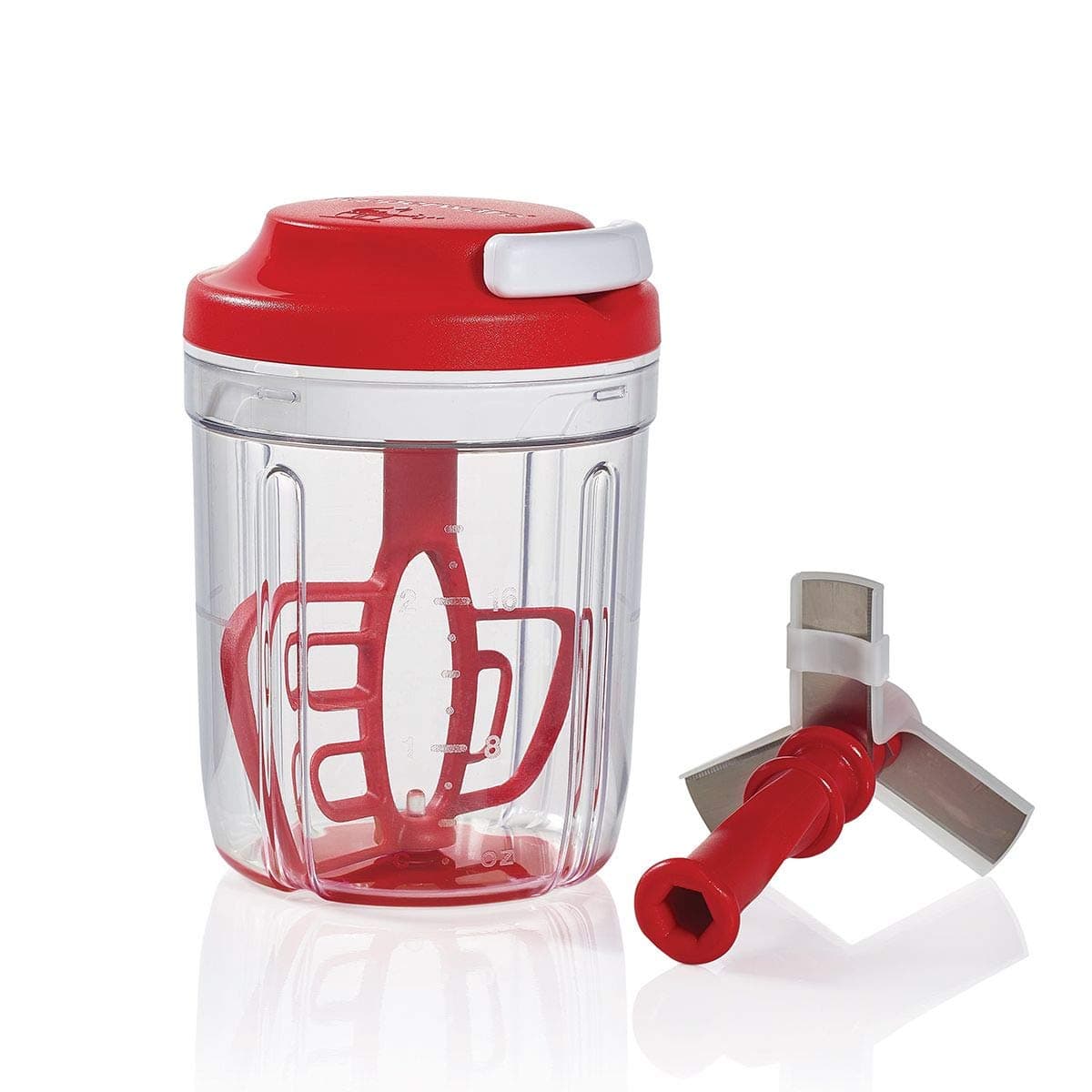 Tupperware Turbo Chef Herb Smart Chopper 730ml / 24.6 OZ (Red)