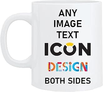 Personalised Mug with Photo and Text | Customised Logo Design | Personalised Valentine Gift for Him or Her on Special Occasions Anniversary, Mother’s Day, Father’s Day, and Birthday