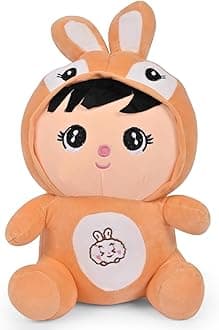 Swarah Super Soft Plush Toy – Ultra-Cuddly Stuffed Animal for Kids & Adults for Birthdays, Baby Showers, Christmas, or Valentine's Day (Brown Bunny 30cm)