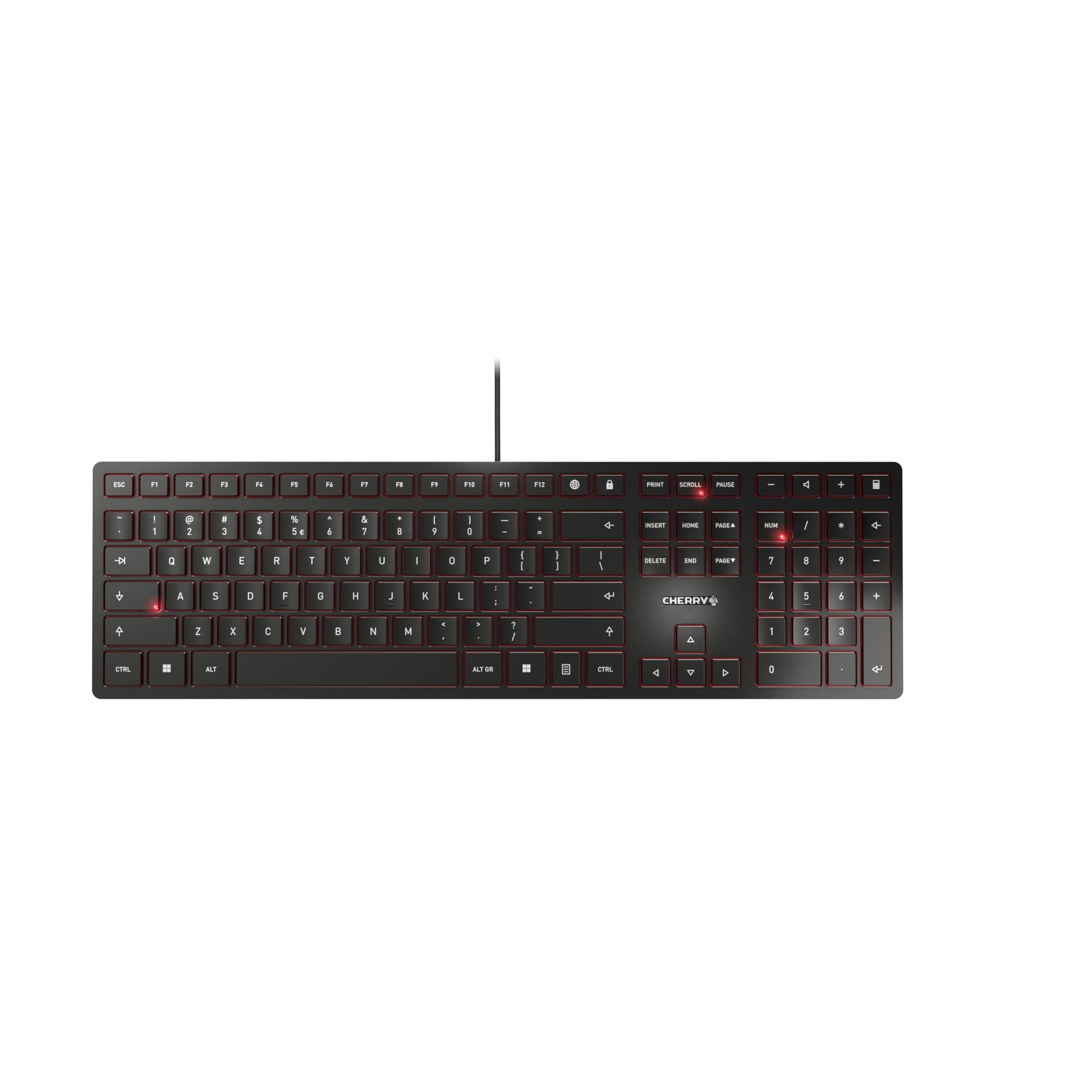 Cherry KC 6000 Slim Keyboard - USB Interface - English (US) - SX Keyswitch (Black)