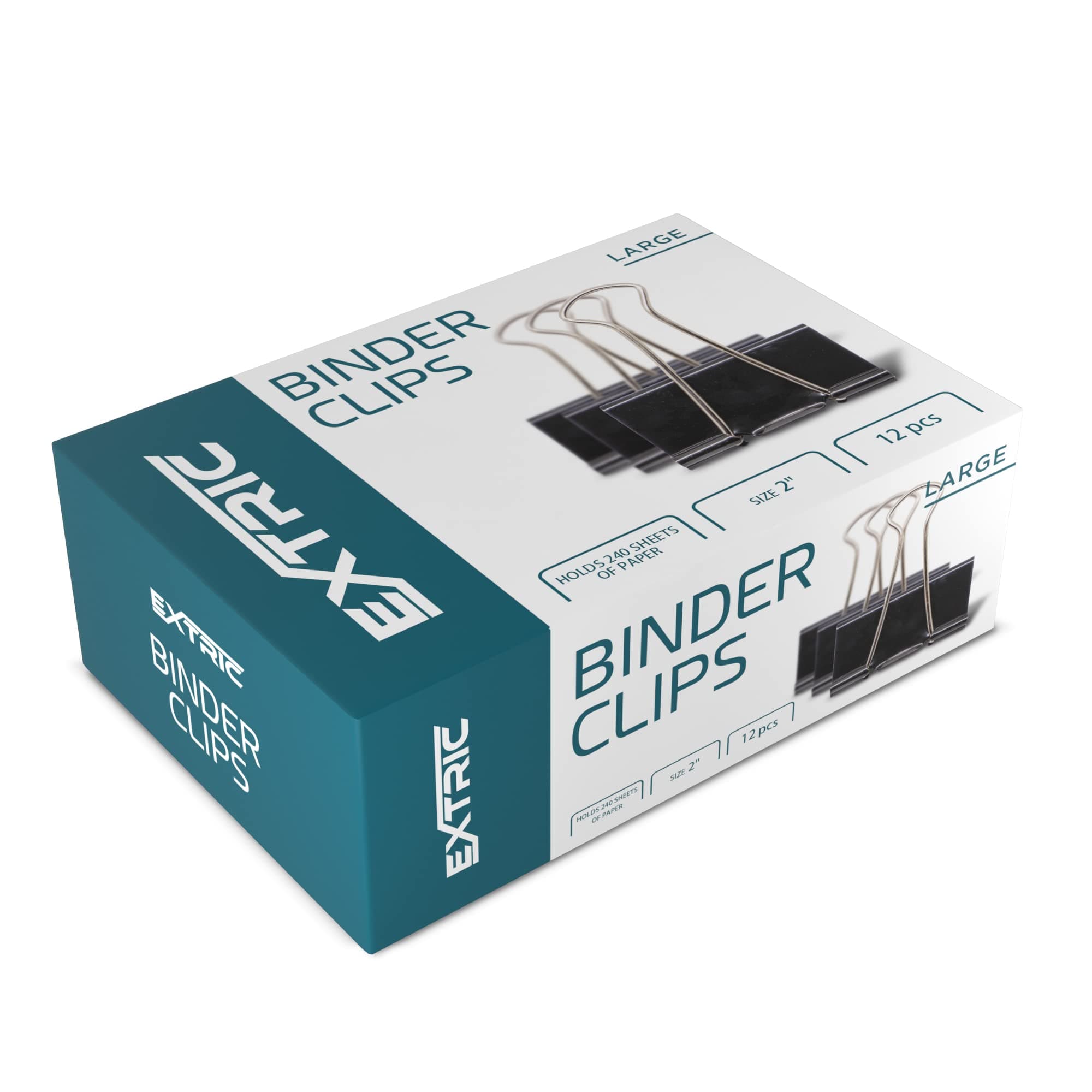 Binder Clips - 60 Pack Large Binder Clips, 2 Inch Black Paper Clamps, File Clip for Home, Office and School Supplies