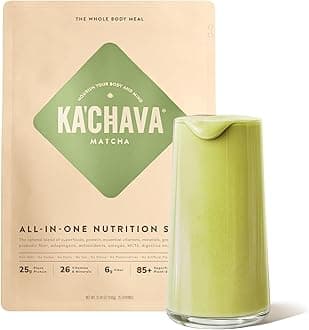 Ka’Chava Whole Body Meal Shake Matcha 2 lb – Vegan Protein Powder with 85+ Superfoods & Greens – Plant-Based Meal Replacement with Probiotics & Digestive Enzymes – Gluten & Dairy Free (15 Servings)